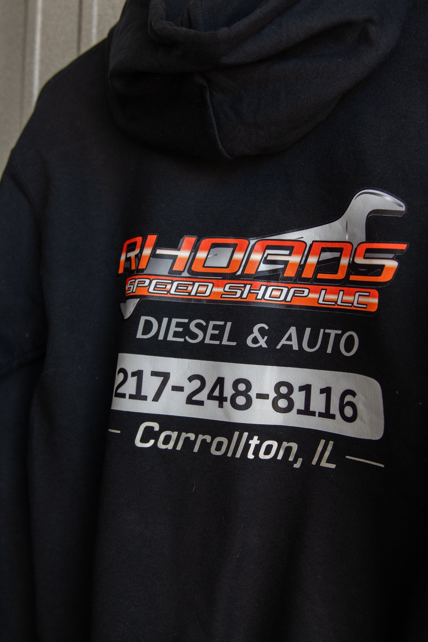 Rhoads Speed Shop Hoodie- Orange Logo